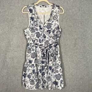 Lucky Brand White and Blue Floral Mini Dress